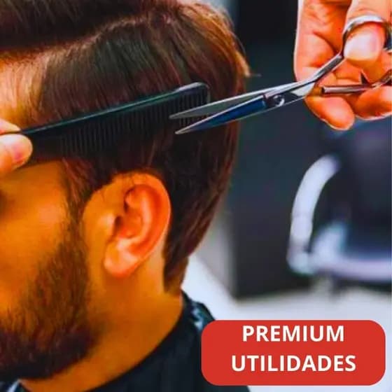 Tesoura Profissional para Corte de Cabelo Aço Inox Afiada Precisão Barba Barbeiro Cabeleireiro