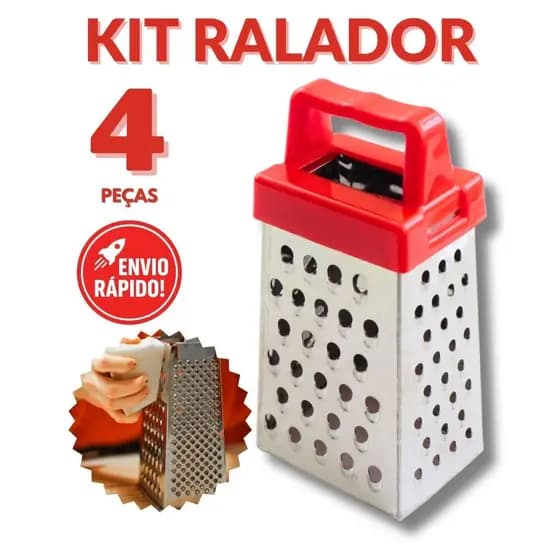 Ralador de Legumes Inox Super Afiado Fatiador Rápido Cozinha Prática Verduras Saladas Queijo Jantar