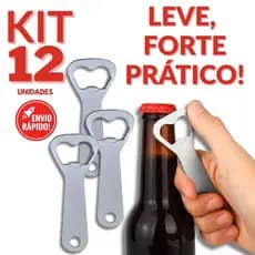 Abridor de Garrafa Inox Simples Premium Forte Durável Não Enferruja Churrasco Cozinha Bar Lanchonete