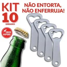 Abridor de Garrafa Inox Resistente Modelo Clássico Antigo Não Enferruja Para Bar Churrasco Cozinha