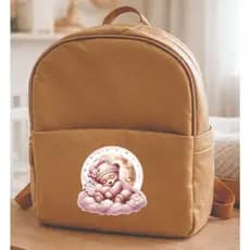 Mochila Bolsa Maternidade Mãe E Bebê Bege Estrela