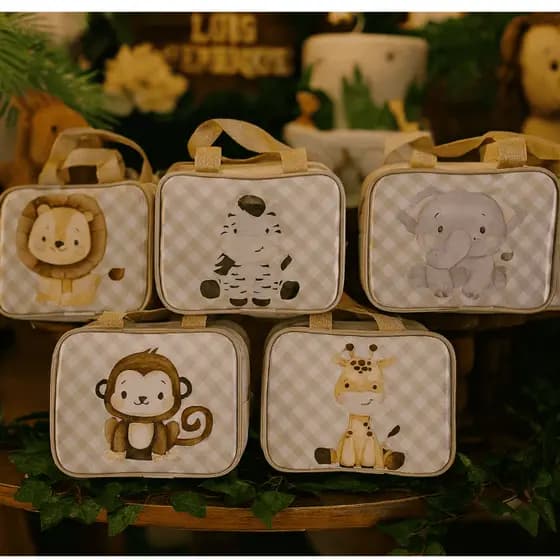Maleta Safare aniversario lembrancinha kits diversas qunatidades