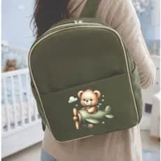 Mochila Bolsa Maternidade Mãe e Bebê Verde Musgo