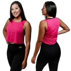 Cropped Regata Nadador Feminino Beach Tennis Dry Fit Academia Blusa Treino Corrida