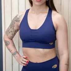 Top Básico de Alta Sustentação / Bojo Fixo / Top Cropped tecido macio / academia treino crossfit