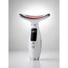 Massageador Facial e de Pescoço com Vibração LED para Firmeza da Pele
