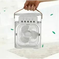 Mini Ventilador Refrigerador Ar Condicionado Umidificador Portátil Com Led Reservatório De Água USB