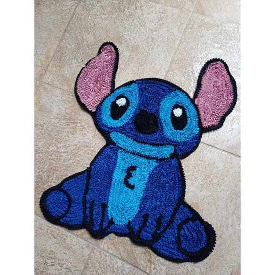 Tapete Stitch Infantil Tapete artesanal FruFru para quarto - decoração