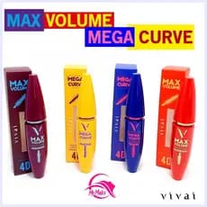 Rímel 4D mega curve e max volume/ máscara de cílios/ mascara de cilios/ rímel vivai