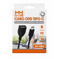 Cabo Adaptador OTG USB para Tipo-C Pendrive Mouse Teclado
