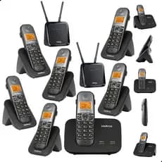 Aparelho Telefone Intelbras TS 5150 Dual Chip 4G com Bina Viva Voz e 6 Ramais Extra Para Empresa