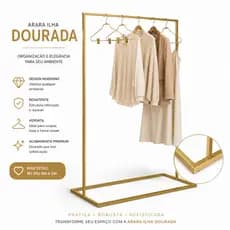 Arara De Roupas Ilha Premium Expositor Loja E Closet Reforçada