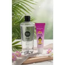 kit Água micelar Active Phállebeauty com carvão + Protetor solar fácil Matto verdade FPS 30 rosa mosqueta alta proteção