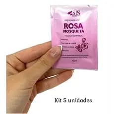 Hidratante de rosa mosqueta kit com 5 unidades, em sachê 10 ml - Isis (rosto e corpo)