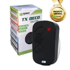 Controle Remoto De Portão 433mhz Tx Deco Digital Preto Ipec