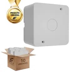 Kit 10 Caixas CFTV Quadrada Organização Câmera 9x5,5cm
