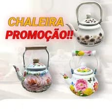 Chaleira Jarra Bule 1,5 e 1,3 litros Inox Esmaltada Alça Térmica Estampa Florida Promoção!!