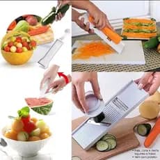 Cortador Ralador Fino Descascador e Boleador Frutas Legumes 4x1 Pratico! Oferta