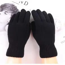 luvas inverno Par De Luva preta Malha TamanhoÚNico Adulto Fashion Gloves
