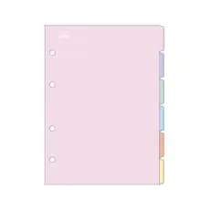 Divisória para Fichário Colegial Pastel com 6 Cores - Tilibra