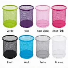 Porta Caneta Lápis Clips Organizador Redondo Escritório Home