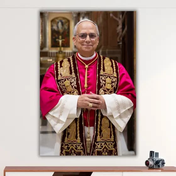 Quadro Decorativo Papa Leão XIV Vaticano Roma Igreja Católica