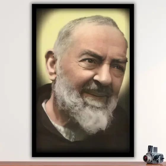 Quadro decorativo Padre Pio Santo Religioso Moderno