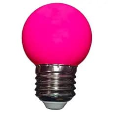 Lâmpadas Led Mini Bulbo Bolinha E27 1w Bivolt 110/220V Color Pink