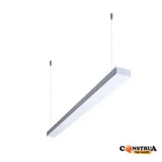 Luminária Pendente Linear Retangular Led Integrado 45w 3000k 4000k 6500k Bivolt Preto E Branco