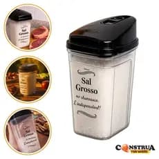 Saleiro Com Tampa Dosadora Para 836ml Pote De Sal Nitron