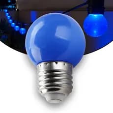 Lâmpadas Led Mini Bulbo Bolinha E27 1W Bivolt 110/220V Color Azul