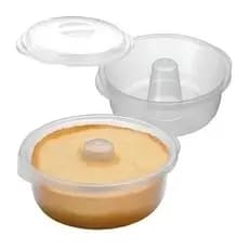 Forma Redonda Para Microondas Bolo Pudim Nitron Com Tampa Transparente