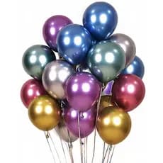 Kit com 10/25/50 Balões Bexiga Metalizado Cromado 5 Polegadas Número Festas Aniversários Decoração