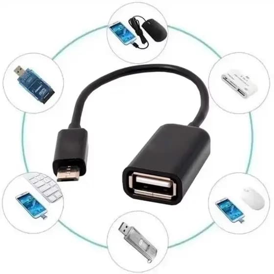 Cabo Adaptador Otg V8 Usb Para Celular Tablet Motorola Samsung Pendrive Micro USB Otg,V8,Tipo C ( LEITOR DE PEN DRIVE )
