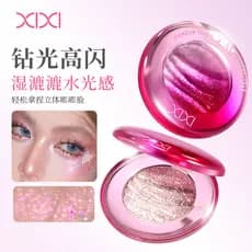 Pó Iluminador xixi - Textura fina com brilho natural e efeito perolado.