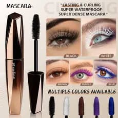 Nova máscara para cílios com aplicador grande e colorido, à prova d'água, sem manchas, que alonga, engrossa e curva os c
