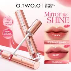 O.TWO.O Brilho Labial Aquoso de Longa Duração com Efeito Espelhado, Hidratante e Fácil de Aplicar