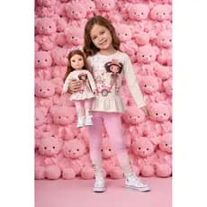 Conjunto Safari, Conjunto de Menina, Roupa para Menina, Conjunto de Frio Infantil, Conjunto Feminino, Boneca, Menina