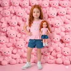Conjunto de Menina, Conjunto para Menina, Conjunto Infantil, Moda Infantil, Roupa Infantil, Menina, Boneca, Look