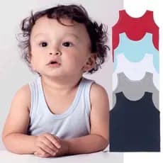 Kit 3 Camisetas Cavada Criança Regatas Básica Infantil 0 a 3 Anos Lisas e Estampadas