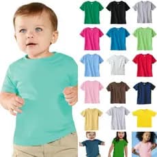Camiseta Infantil Básica Manga Curta Lisa de 2 a 8 Anos