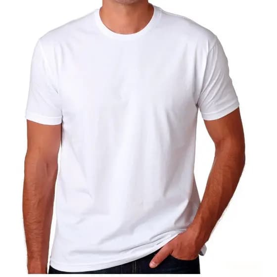 Camiseta Lisa Branca Casual Caimento Moderno Masculina e Feminina do Infantil ao Adulto