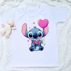 Blusa Camiseta Camisa Infantil Menina Menino Stitch
