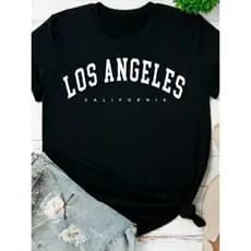 T-Shirt Linda Camiseta Feminina Los Angeles C.A.L.I.F.OR.N.I.A Babylook Estilosa Blogueiras