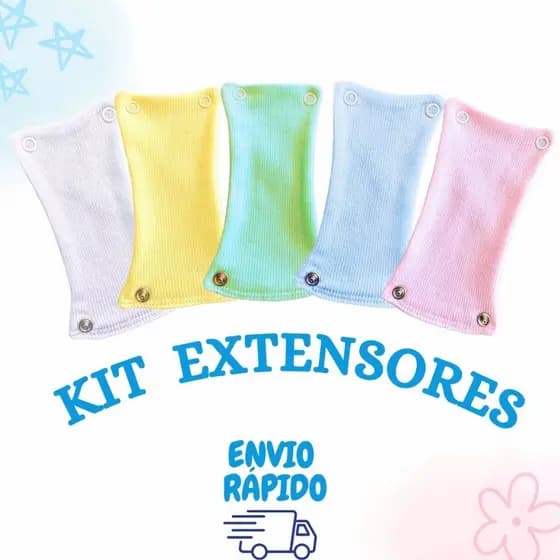 Kit Extensor Ou Alongador De Body Bebê 2 Botões Menino Menina Tecido Algodão Qualidade Premium