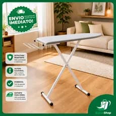 Tábua Mesa De Passar Roupa Extra Forte Dobrável Grande Reforçada