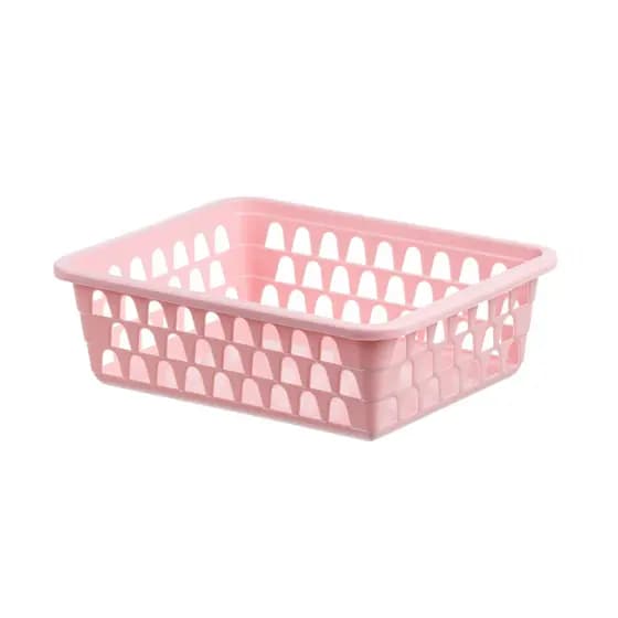 Kit Cestos Organizador Multiuso Médio 19x15x6 Cores Cestinho Gaveta  Make Higiene Escritório