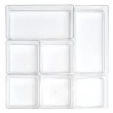 Kit 7 Organizador Acrílico Modular Geladeira Gavetas Maquiagem Cristal