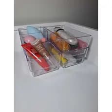 Conjunto de kit de 2 a 10 Organizador Acrilico Multiuso Maquiagem Gaveta Empilhavel