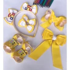 kit escolar/laços de menina/volta as aulas